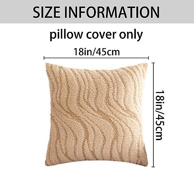 2Pcs Geometric Throw Pillow Covers Decorative Farmhouse Pillow Case Soft Plush Cushion Pillowcase