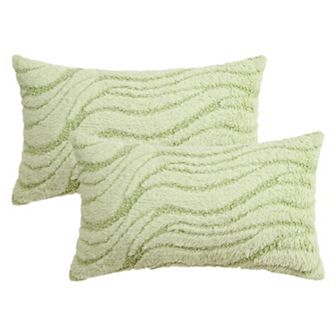 2 pc Geometric Throw Pillow Covers Decorative Farmhouse Pillow Case Soft Plush Cushion Pillowcase