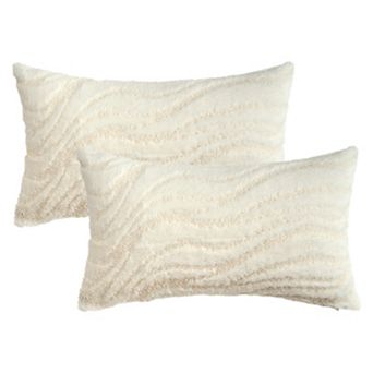 2 pc Geometric Throw Pillow Covers Decorative Farmhouse Pillow Case Soft Plush Cushion Pillowcase