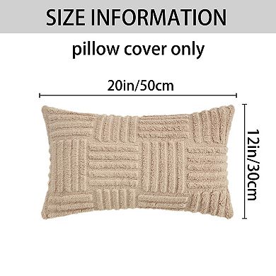 Throw Pillow Covers Set of 2 Striped Soft Decorative Couch Pillow Cases Farmhouse Home Decor for Bed