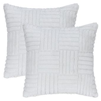 Throw Pillow Covers Set of 2 Striped Soft Decorative Couch Pillow Cases Farmhouse Home Decor for Bed