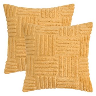 Throw Pillow Covers Set of 2 Striped Soft Decorative Couch Pillow Cases Farmhouse Home Decor for Bed