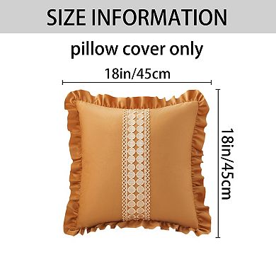 2 Pack Boho Throw Pillow Covers Cushion Cases, Scalloped Wavy Edge Designs, Match for Home Decor