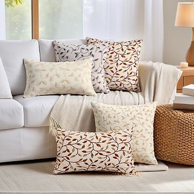 Throw Pillow Covers Set of 2, Wild Flower Plant Pillows Case Floral Outdoor Decorative Cushion Cover