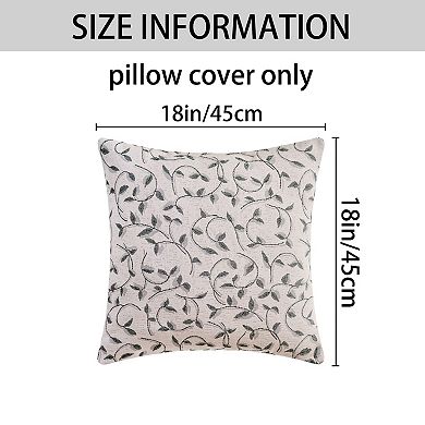 Throw Pillow Covers Set of 2, Wild Flower Plant Pillows Case Floral Outdoor Decorative Cushion Cover
