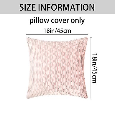 Throw Pillow Covers, 2 Pack Striped Velvet Rectangular Decorative Pillow Cases for Farmhouse Couch