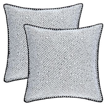 2 pc Soft Chenille Pillowcase Simple Decoration Cushion Cases for Home Sofa Bench