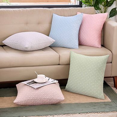 Soft Throw Pillow Covers 2Pcs, Modern Decorative Geometric Cushion Cases for Couch Living Room Home