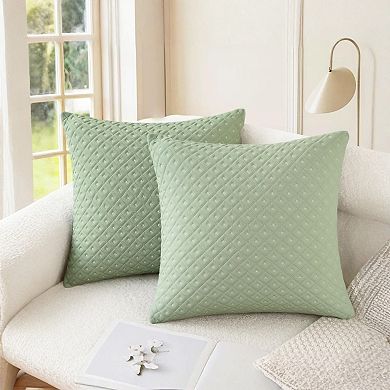 Set of 2 Throw Pillow Covers Decorative Soft Modern Geometric Couch Cushion Cases for Living Room