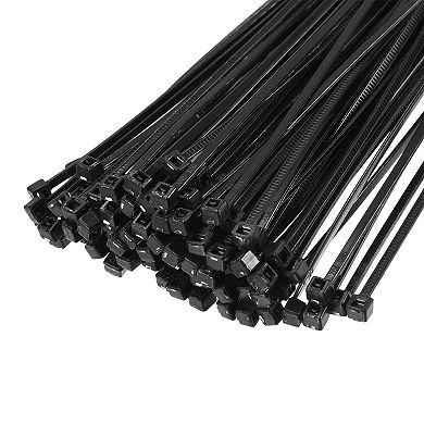 Nylon Cable Ties 8 Inch Self-Locking Zip Ties 0.08 Inch Width Black 100pcs