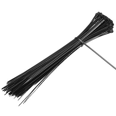 Nylon Cable Ties 8 Inch Self-Locking Zip Ties 0.08 Inch Width Black 100pcs