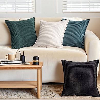 Striped Decorative Throw Pillow Covers Pack of 2 Soft Cushion Pillow Cases for Sofa Home Decor