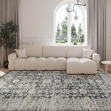 Washable Rug for Living Room, Non-Slip Non Shedding Soft Carpet,Indoor Foldable Printed Accent Rug
