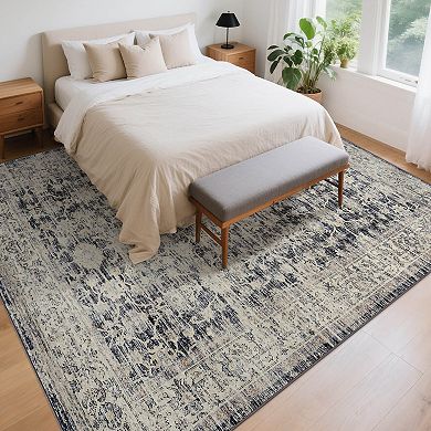 Washable Rug for Living Room, Non-Slip Non Shedding Soft Carpet,Indoor Foldable Printed Accent Rug