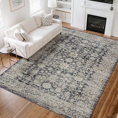 Washable Rug for Living Room, Non-Slip Non Shedding Soft Carpet,Indoor Foldable Printed Accent Rug