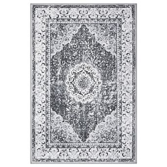 Large Area Rugs Living Room with Non-Slip Backing Stain-Resistant Low Pile Farmhouse Rug Persia-Edge