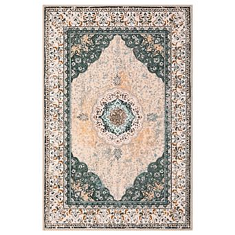 Large Area Rugs Living Room with Non-Slip Backing Stain-Resistant Low Pile Farmhouse Rug Persia-Edge
