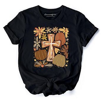 Fall Blessings T-Shirt, Autumn Christian Faith Tee