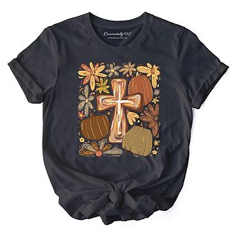 Fall Blessings T-Shirt, Autumn Christian Faith Tee