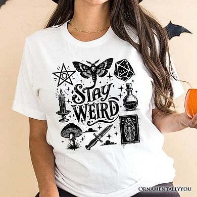 Stay Weird Witchy Vibes T-Shirt, Mystical Halloween Tee for Powerful Women