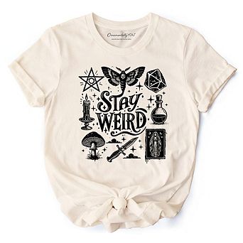 Stay Weird Witchy Vibes T-Shirt, Mystical Halloween Tee for Powerful Women