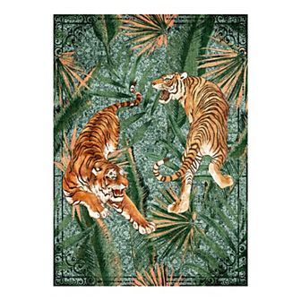 Living room Rug Animal Pattern Area Rug Non Slip Low Pile Tiger Printed Carpet
