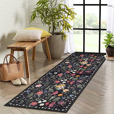 Large Area Rugs Living Room Non-Slip Backing Stain-Resistant Low Pile Modern-overflows with color