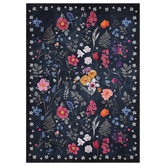 Large Area Rugs Living Room Non-Slip Backing Stain-Resistant Low Pile Modern-overflows with color