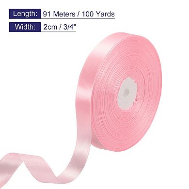 Satin Ribbon, 3/4 Inch x 100 Yards Single Face Polyester Satin Ribbon for Gift Wrapping, Crafts