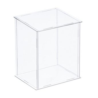 Clear Display Case, Acrylic Box Assemble Dustproof Box Showcase, 9.8x5.9x11.8 inch for Collectibles