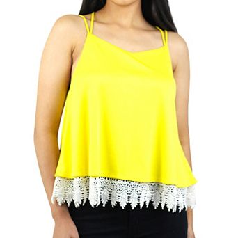 Artyska Women's Loose Fit Strapy Camisole Tank Top With Lace