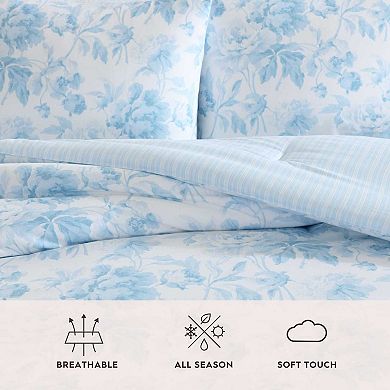 Laura Ashley Anja Textured Toile Comforter Set