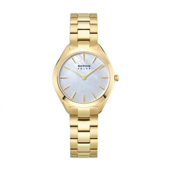 BERING Women's Solar Mother-of-Pearl Dial Stainless Steel Bracelet Watch - 17331