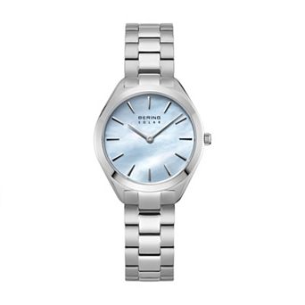 BERING Women's Solar Mother-of-Pearl Dial Stainless Steel Bracelet Watch - 17331