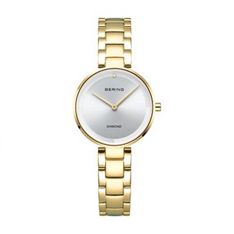 BERING Women's Stainless Steel Bracelet Watch with Diamond Dial - 17529-700