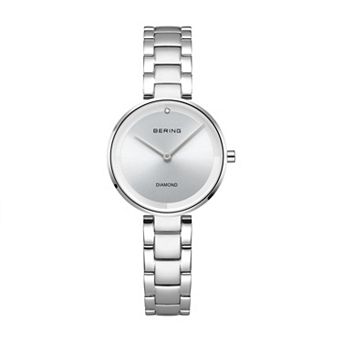 BERING Women's Stainless Steel Bracelet Watch with Diamond Dial - 17529-700