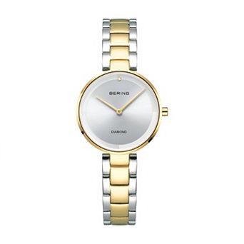 BERING Women's Stainless Steel Bracelet Watch with Diamond Dial - 17529-700