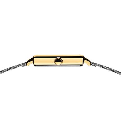 BERING Women's Stainless Steel Square Case Watch & Milanese Mesh Bracelet - 18226-334