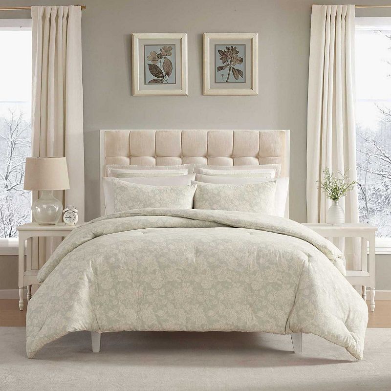 Laura Ashley Meredith Comforter Set, Gray