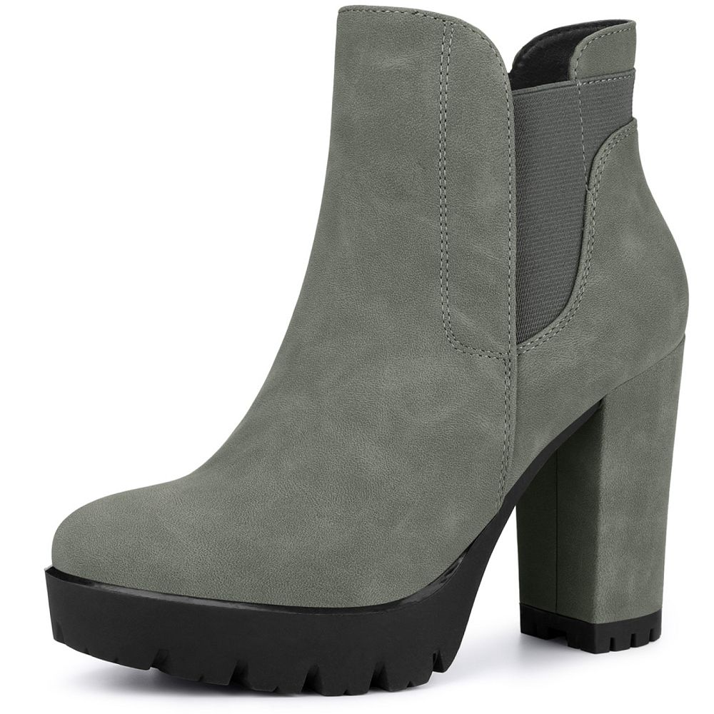 CHUNKY HIGH HEEL PLATFORM BOOTS main image 1