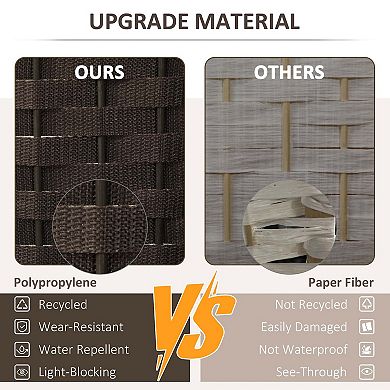 HOMCOM 6 Panel Room Divider Freestanding Folding Privacy Screen