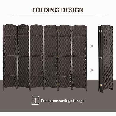 HOMCOM 6 Panel Room Divider Freestanding Folding Privacy Screen