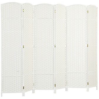 HOMCOM 6 Panel Room Divider Freestanding Folding Privacy Screen