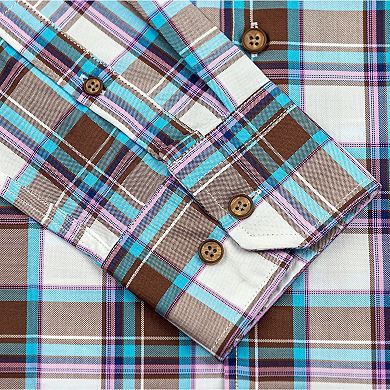 Wear Sierra Top Shelf Cotton Long Sleeve Button Down Shirts in White Plaid