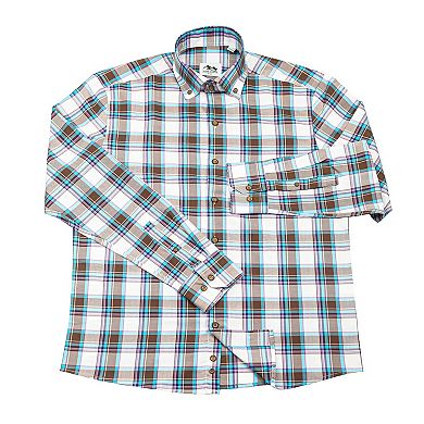 Wear Sierra Top Shelf Cotton Long Sleeve Button Down Shirts in White Plaid