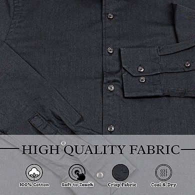 Wear Sierra Top Shelf Cotton Long Sleeve Button Up Shirts in Black