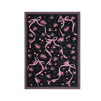 Garvee Floral Area Rug Machine Washable Ultra Thin Non Slip Carpet for Living Room Bedroom