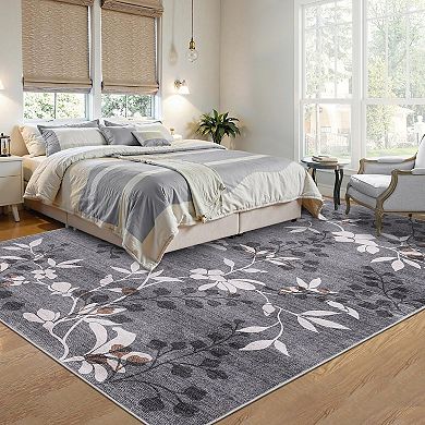 Garvee Machine Washable Area Rug Non Slip Non Shedding Stain Resistant Modern Floor Carpet