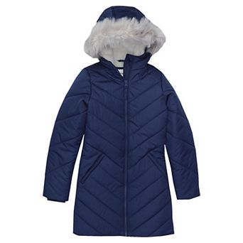 Girls 4-16 Lands' End Water Resistant Velour Parka