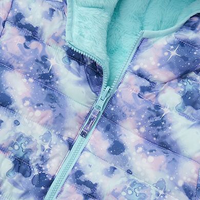 Girls 4-20 Lands' End Water Resistant Reversible Hooded Jacket